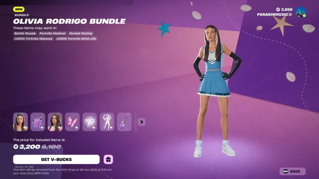 Olivia Rodrigo Fortnite Item Shop