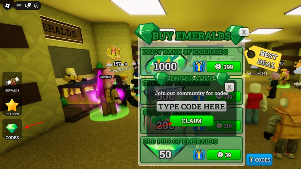 Survive the Backrooms codes