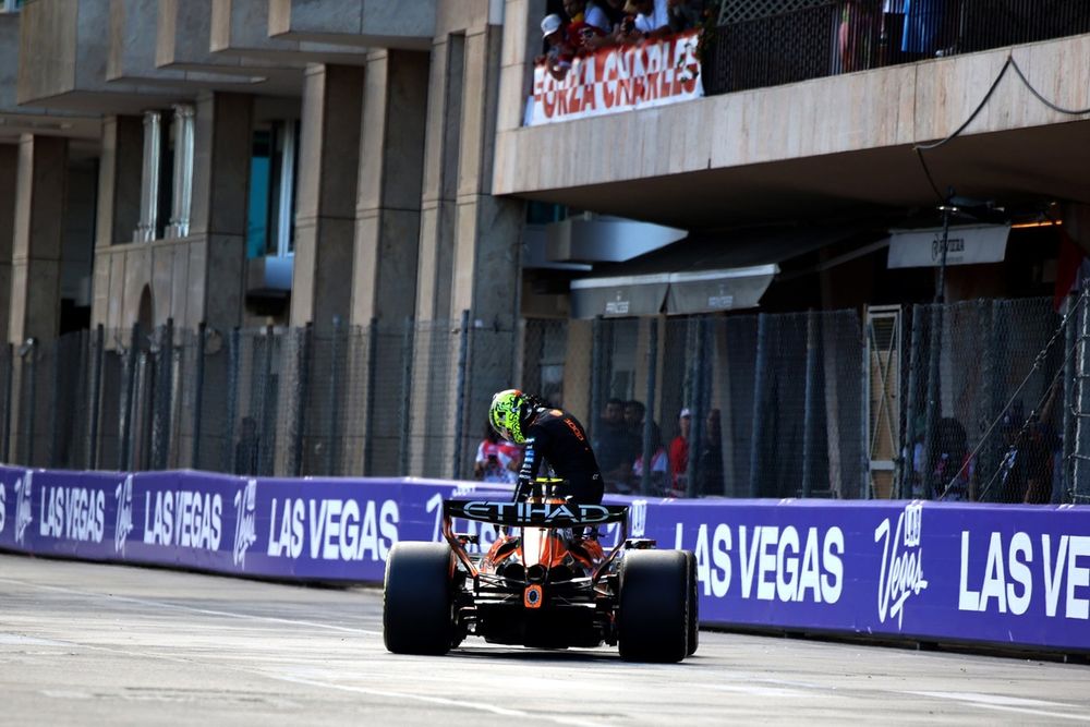Lando Norris detenido en la pista de Mónaco durante los entrenamientos libres