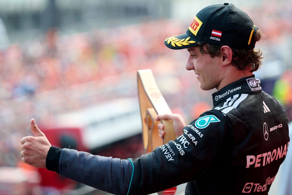 Kimi Antonelli sur le podium de Spielberg.