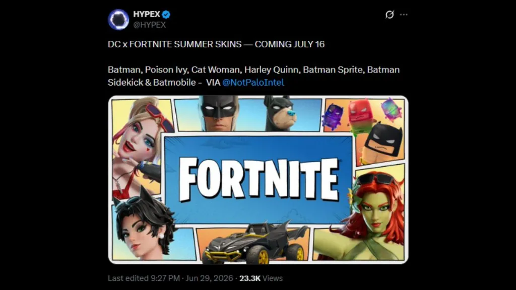 Fortnite DC Summer Event Leak