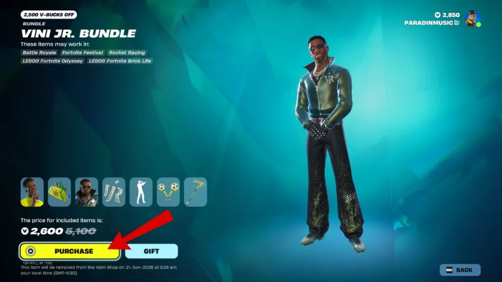 Fortnite Vini Jr skin