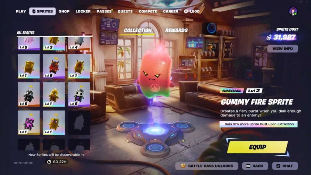 Fortnite Gummy Fire Sprite