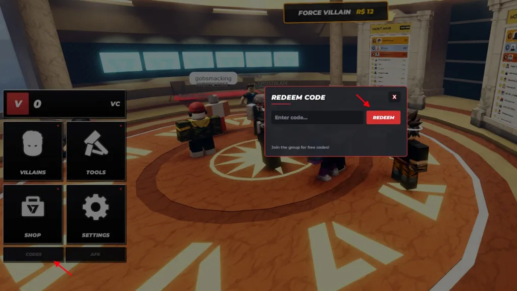 redeem Hide From The Villain codes