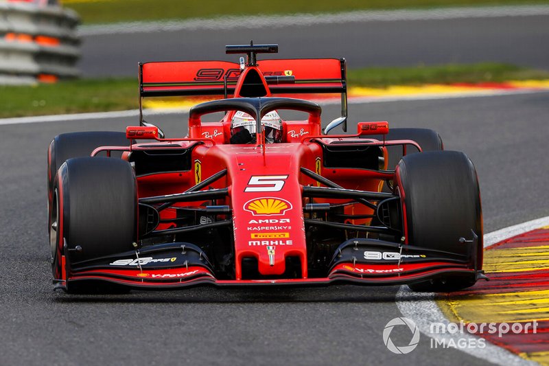 Sebastian Vettel en el GP de Bélgica 2019