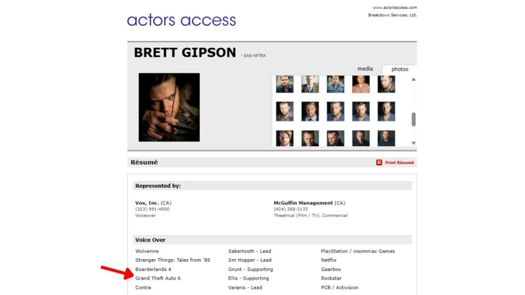 Brett Gipson Joins GTA 6 Cast