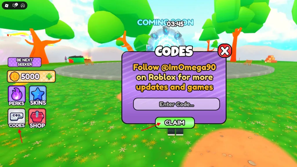 redeem Paint and Seek codes