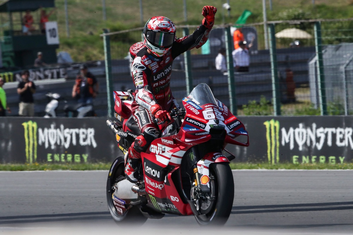Pecco Bagnaia en el circuito de Brno