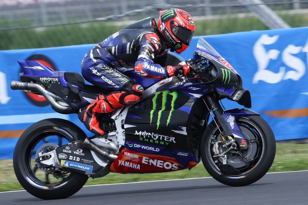 Fabio Quartararo con una jornada complicada en su Yamaha en Balaton Park