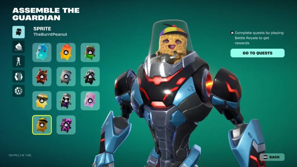 Fortnite Burnt Peanut Sprite Guardian Skin
