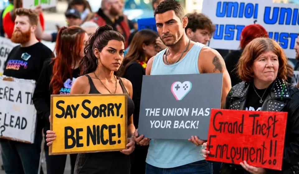 Jason and Lucia Protesting with IWGB