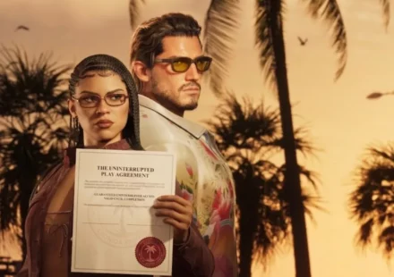 Jason and Lucia holding a contract in GTA 6