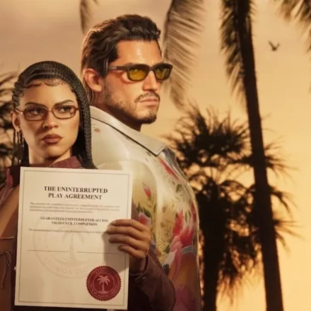 Jason and Lucia holding a contract in GTA 6