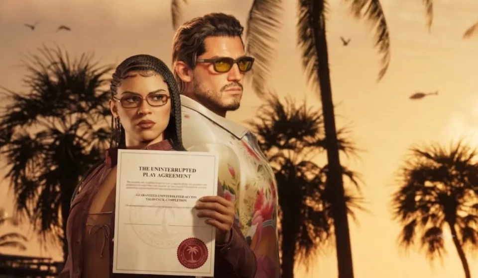 Jason and Lucia holding a contract in GTA 6