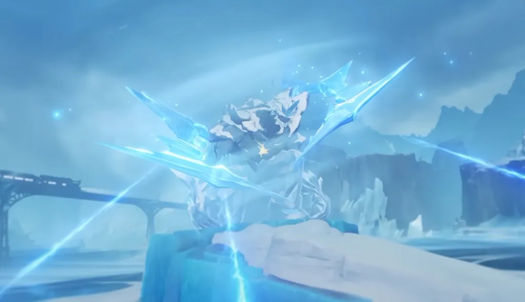 Enemigo gigante de hielo de Snezhnaya
