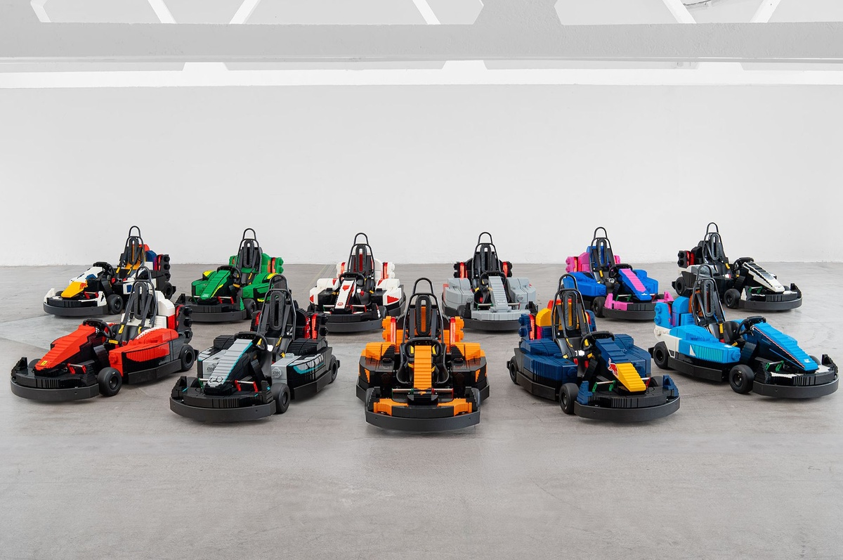 Des voitures en Lego pour la parade des pilotes à Silverstone !
