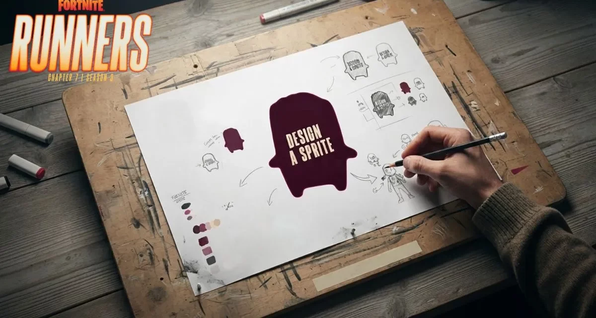 Person designing a Sprite for Fortnite Sprite Contest