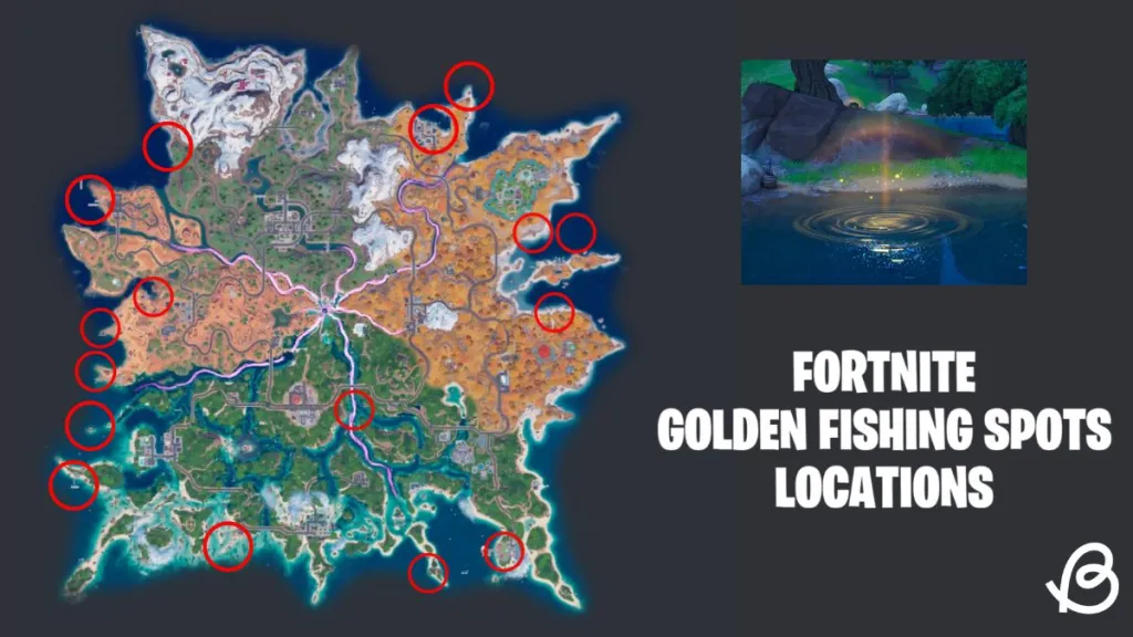 Golden Fishing Spots on the Fortnite Chapter 7 Season 3 map
