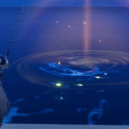 Fishing at a Golden Fishing Spot in Fortnite Chapter 7 Season 3