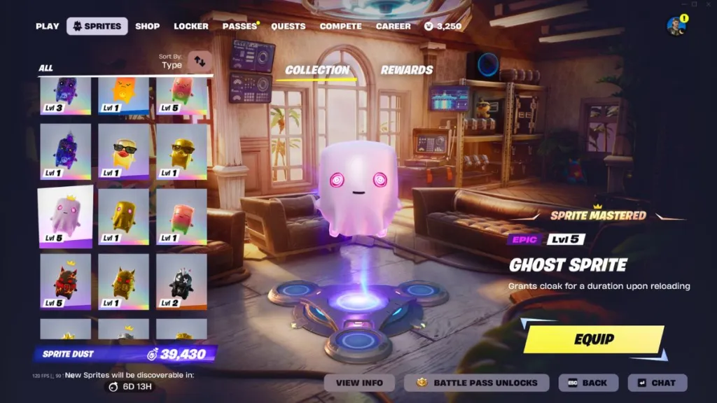 Ghost Sprite in the Fortnite Sprite collection in Chapter 7 Season 3