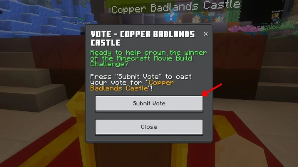 Submit vote for your favorite minecraft build
