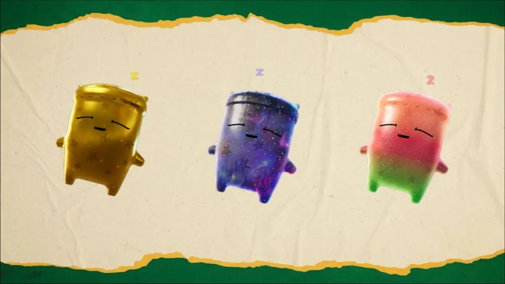 Gold, Galaxy, and Gummy Dream Sprite in Fortnite