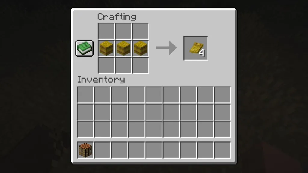Crafteo de camas de paja