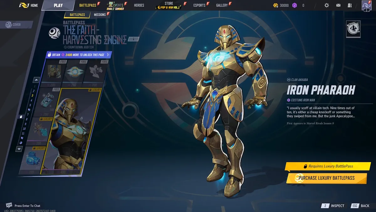 Recompensas de la página 3 del Battle Pass