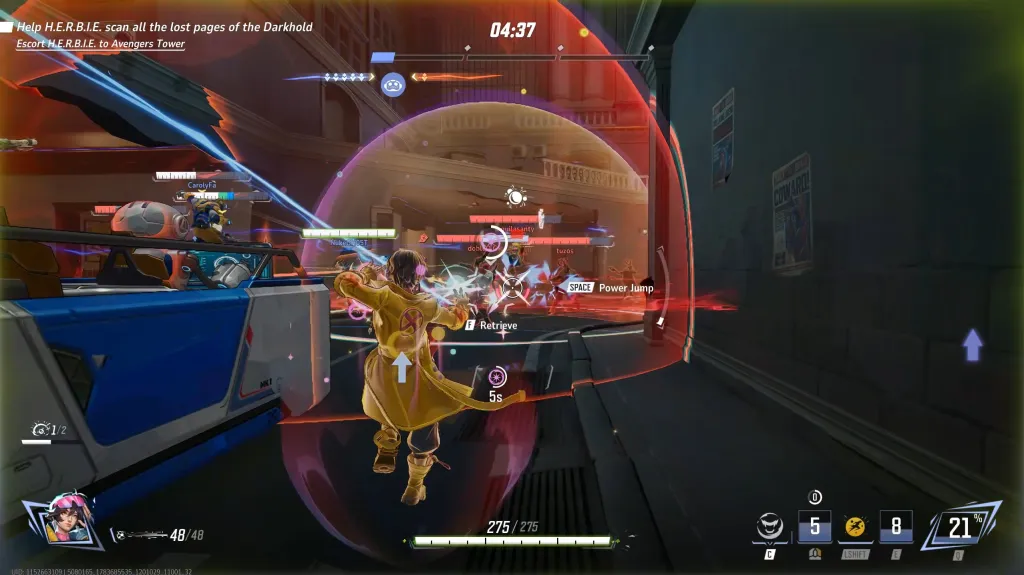 Retrieving Jubilee's ability in Marvel Rivals