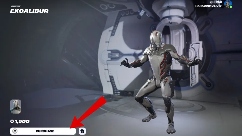 Excalibur disponible en la Tienda de Fortnite