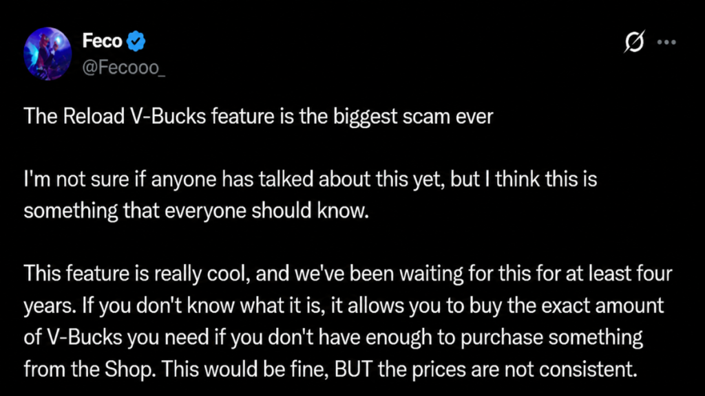Explicación de la recarga de V-Bucks