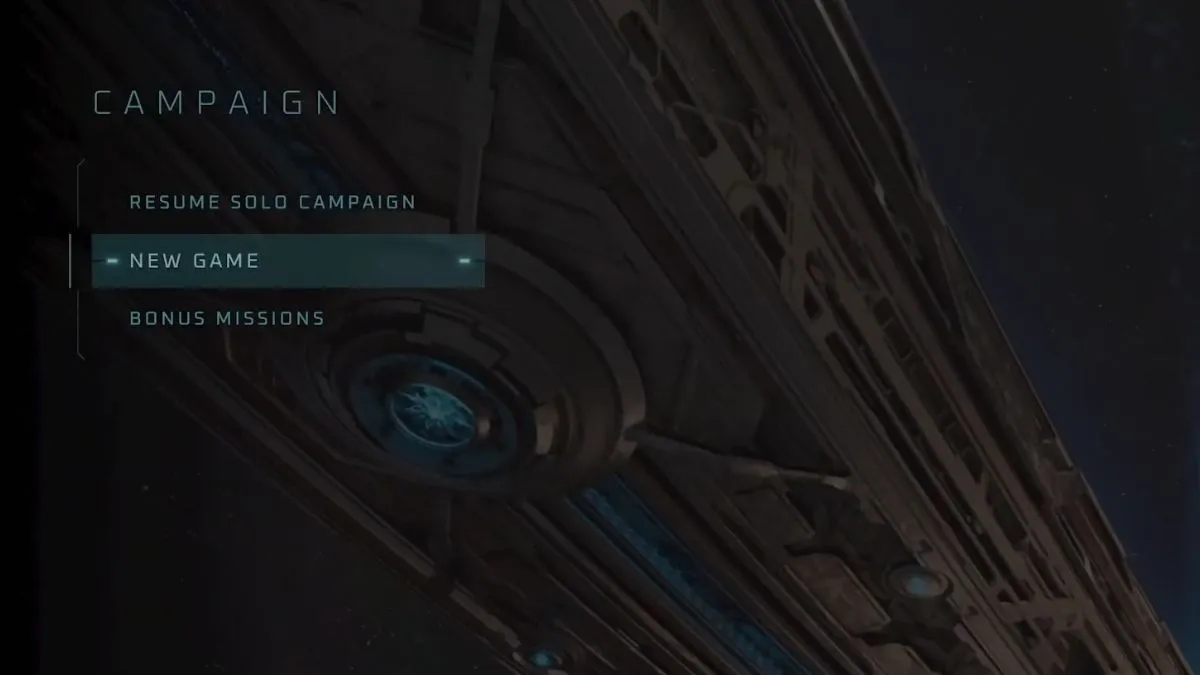 Campaign Menu in Halo Campaign Evolved