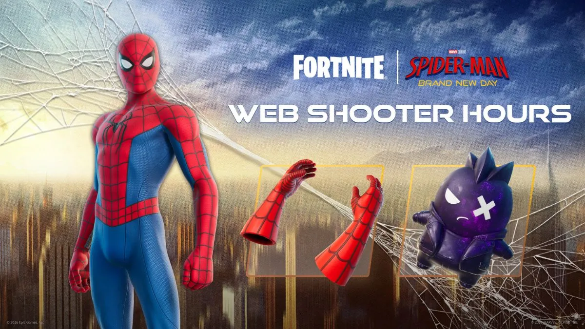 Fortnite: shooters web ilimitados en las próximas horas de Spider‑Man