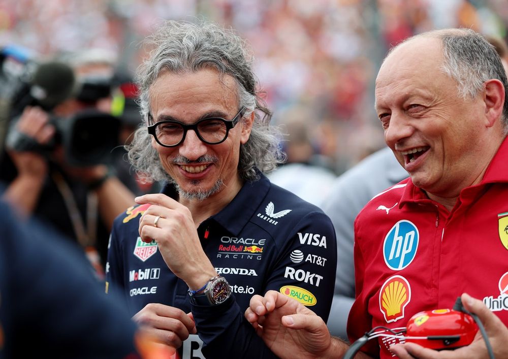 Frederic Vasseur y Laurent Mekies, directores de Ferrari y Red Bull