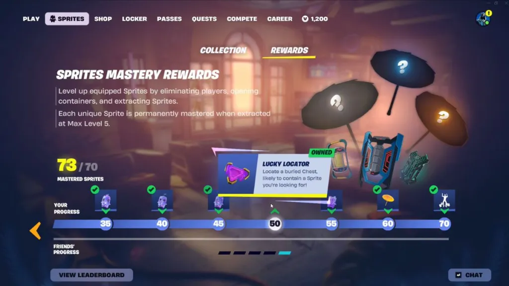 Fortnite Lucky Locator in the Sprite Mastery track in Chapter 7 Season 3