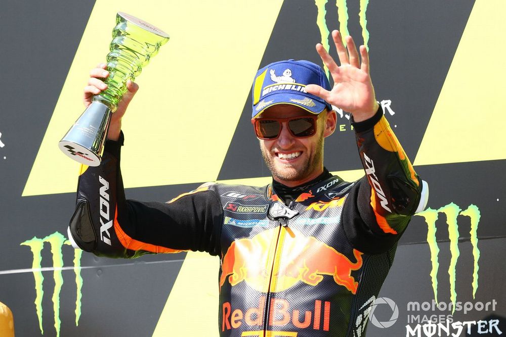 Brad Binder tras ganar el GP de República Checa 2020