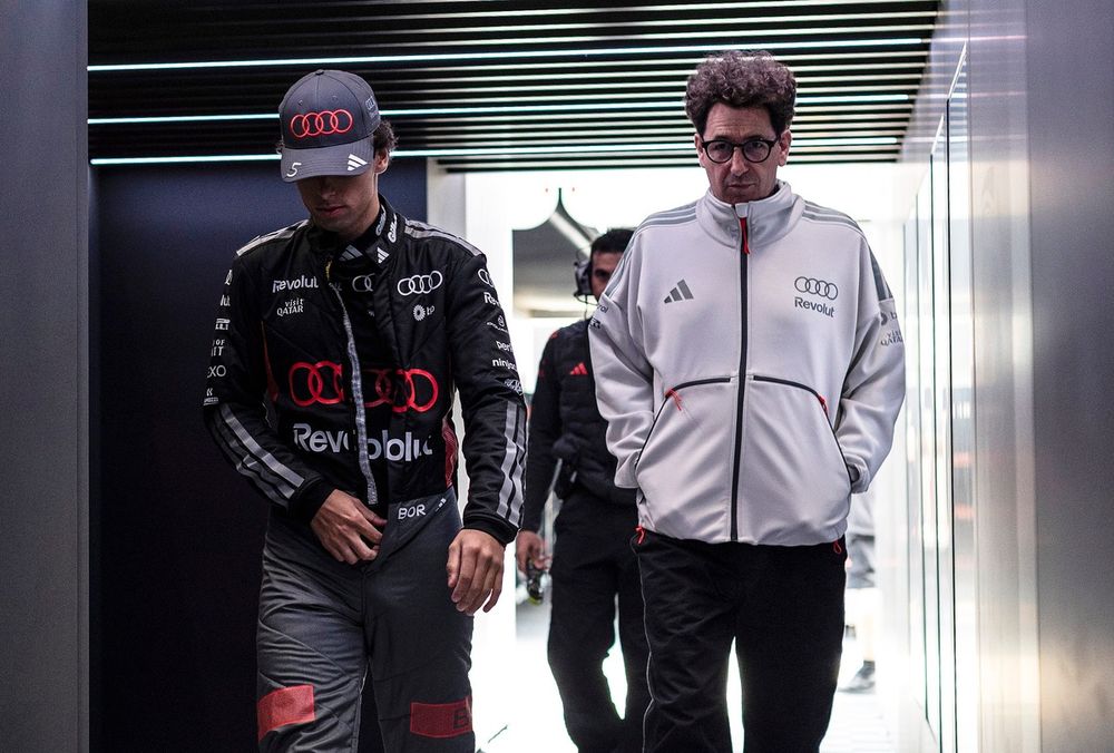 Gabriel Bortoleto y Mattia Binotto