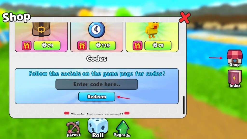redeem RNG Heroes codes