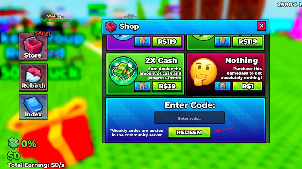 redeem Split or Steal Brainrot codes