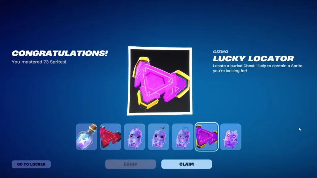 Fortnite Lucky Locator in the lobby