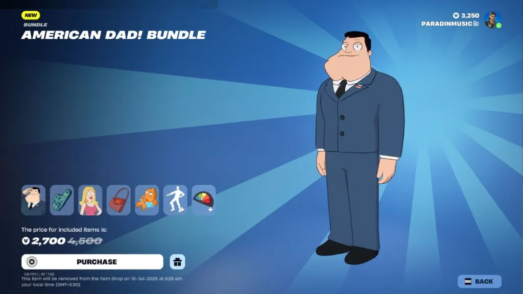 American Dad Bundle en la Fortnite Item Shop