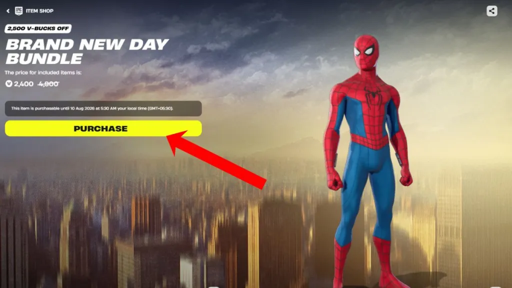 Spider-Man Brand New Day Skin in Fortnite
