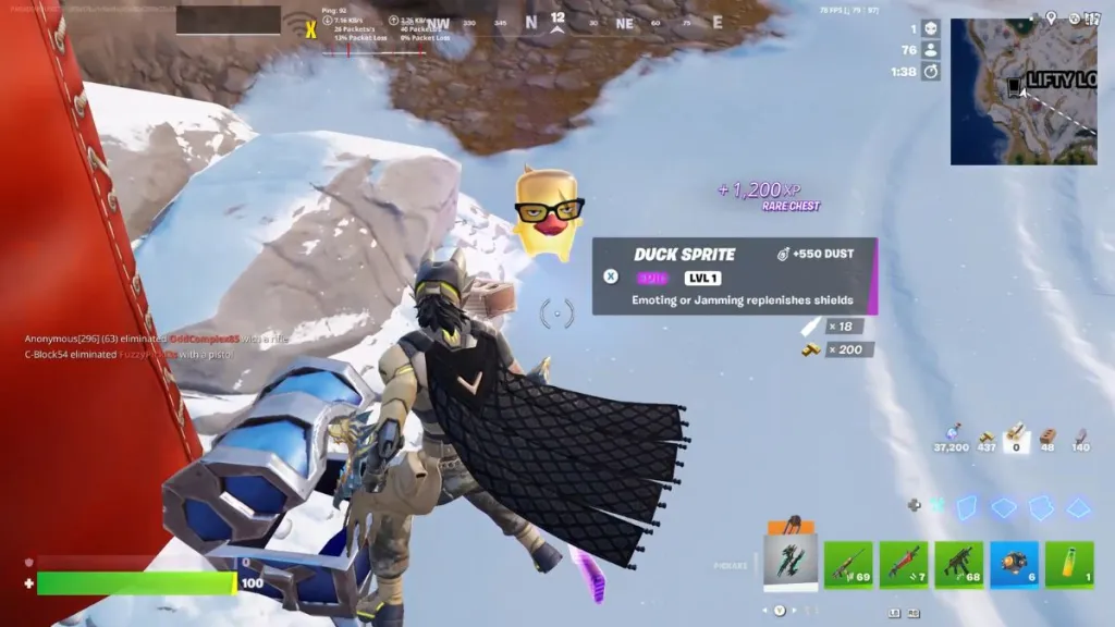 Fortnite Duck Sprite from a rare Chest in Chapter 7 Season 3