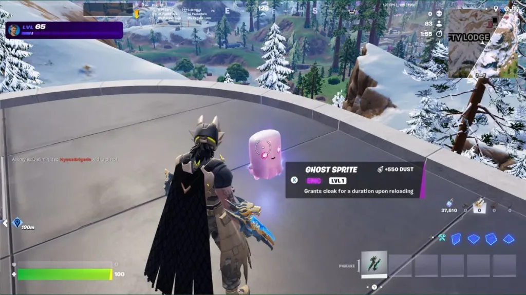 Ghost Sprite next to a player in Fortnite Chapter 7 Season 3