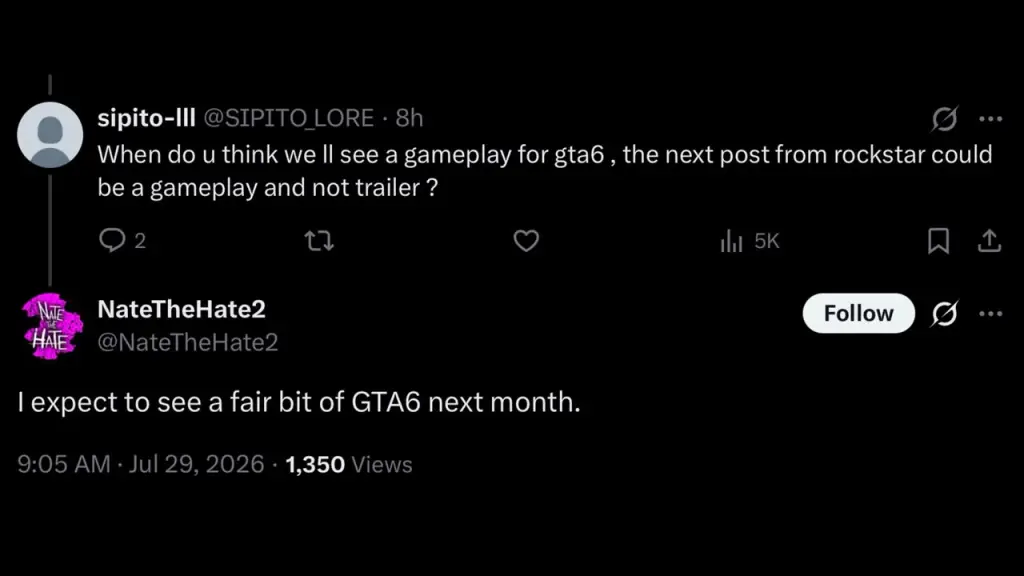 NateTheHate hablando sobre detalles de GTA 6 en agosto.