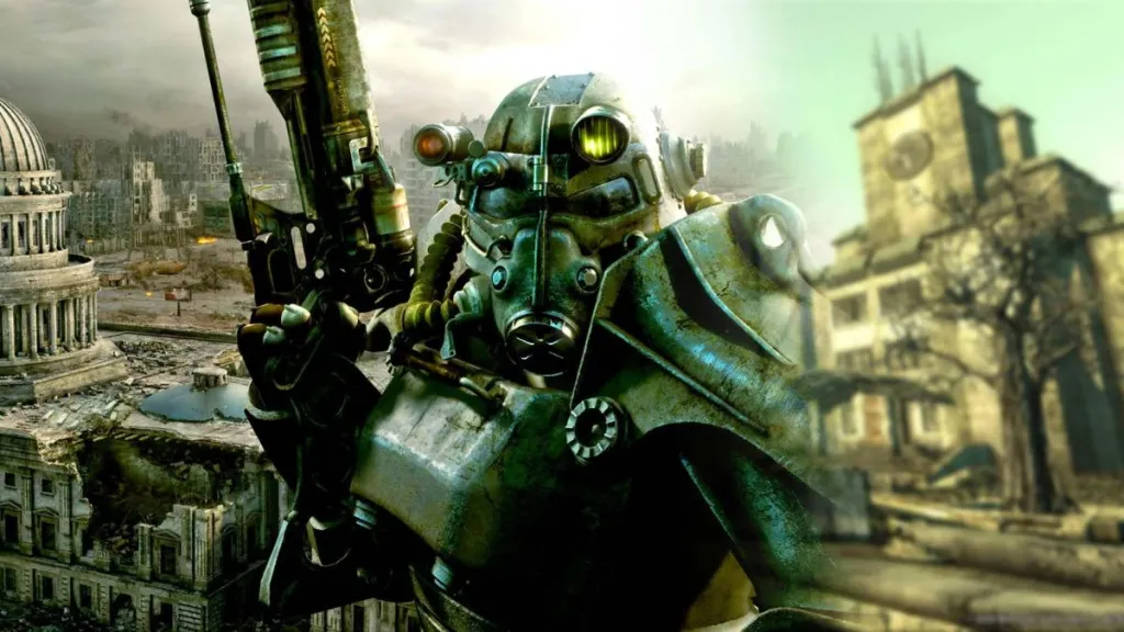 Portada de Fallout 3 con BOS Knight