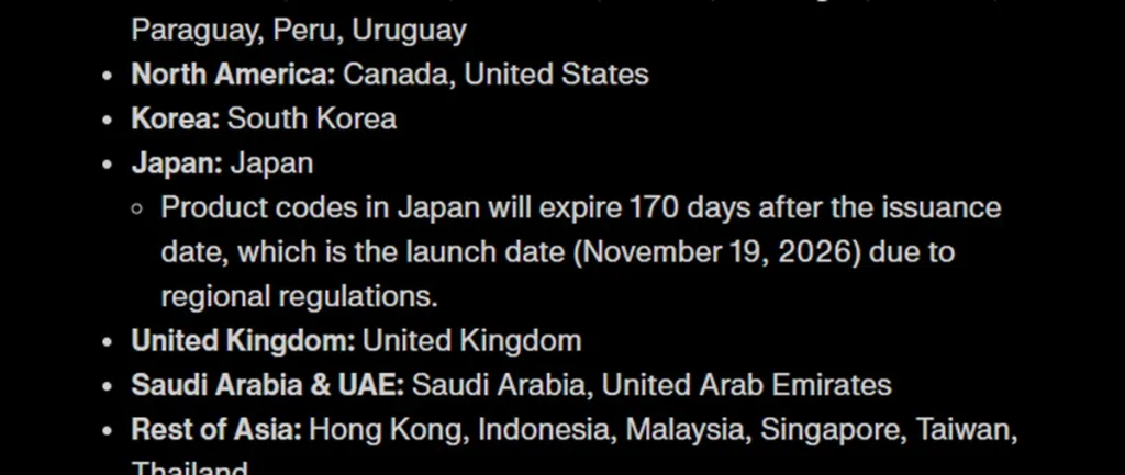 GTA 6 Japan physical version expiration status