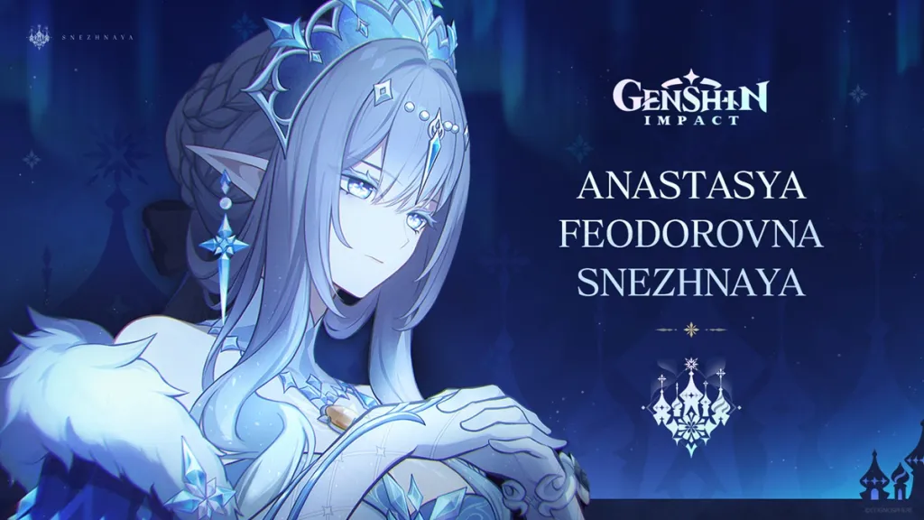 Anastsya Feodorvna Snezhnaya the Tsaritsa Genshin Impact Anastsya Feodorvna Snezhnaya the Tsaritsa Genshin Impact