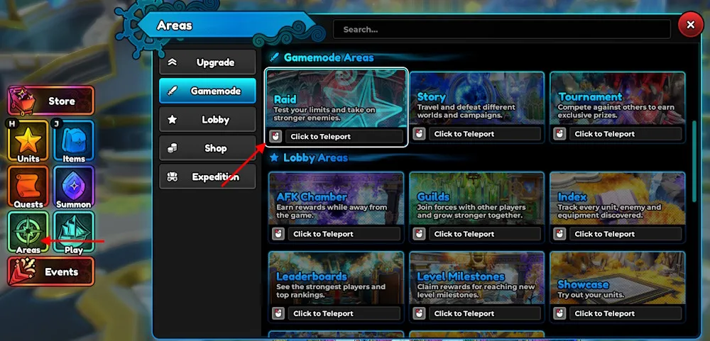 Play Raids in Anime Expeditions