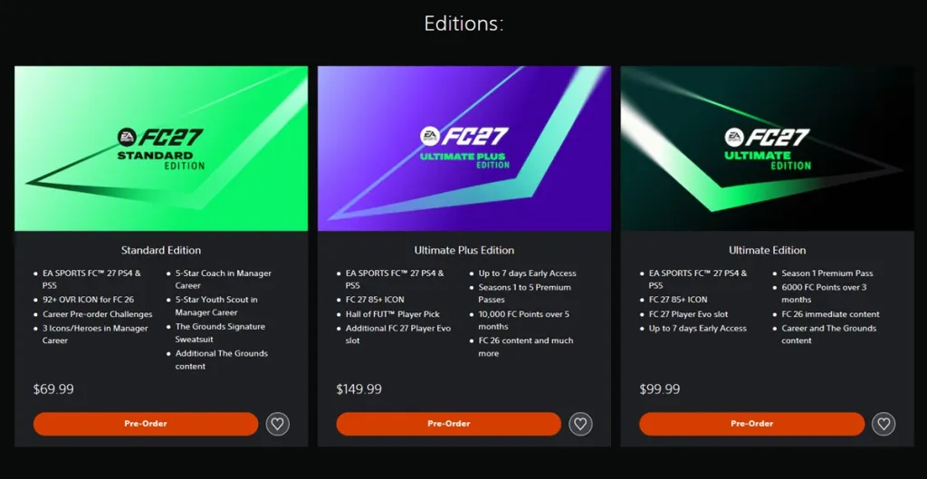 Ediciones de EA FC 27